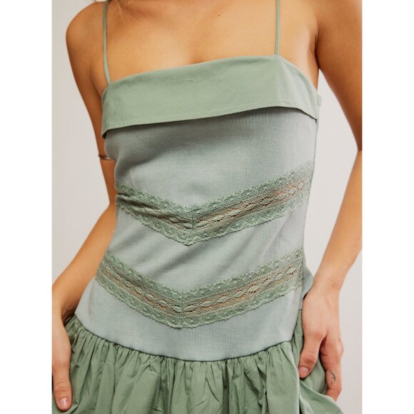 FREE PEOPLE Bliss Beauty Mini Dress / Lily Pad - Picture 2 of 7